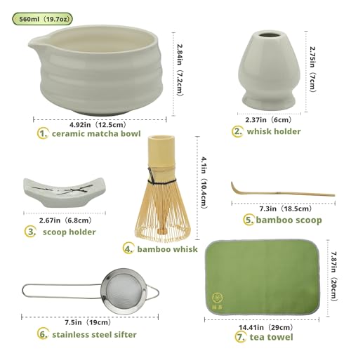 Yeemous 7 Pcs Matcha Whisk Set (7 Count)