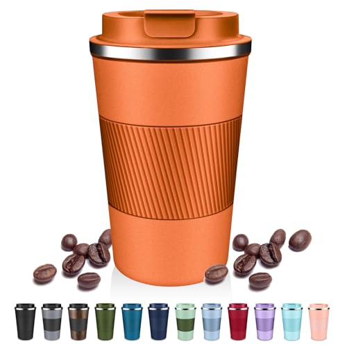 Insulated Coffee Tumblers with Flip Lid 12oz