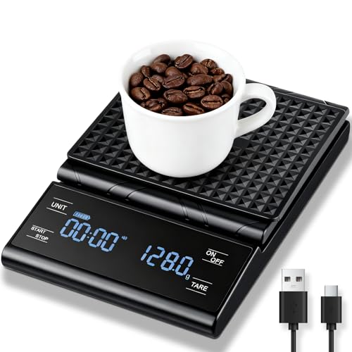 Rechargeable Coffee Scale with Timer