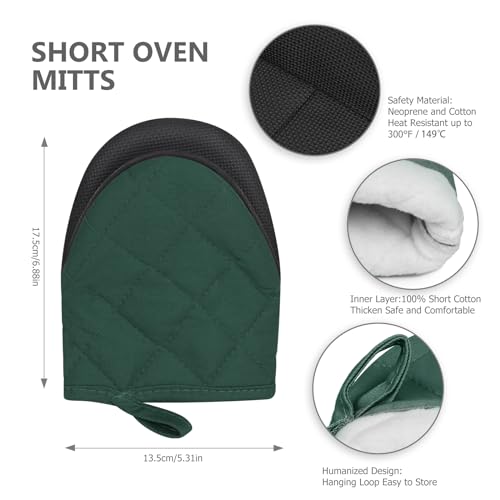 1 Pair Short Oven Mitts
