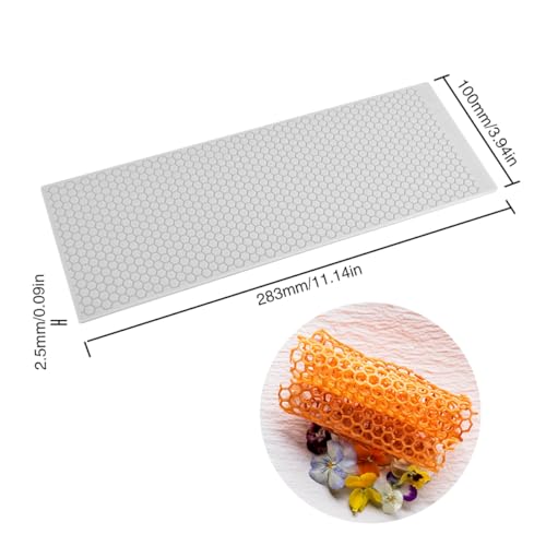 3D Hollow Out Lace Mold Honey Shape Cake Mold Decorative Lace Mat Sugar Craft Silicone Pad Honeycomb Fondant Moulds Decorating Tools Baking