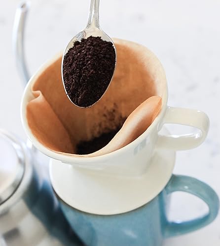 Black or Golden Lab Coffee Pour Over Single Cup Ceramic Brewer with Melitta Filters 8 to 16 oz Depending on How Much Water