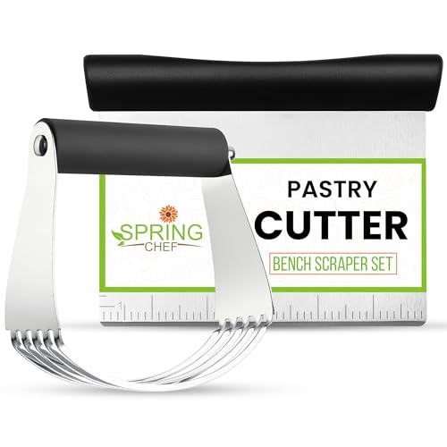 Stainless Steel Dough Blender & Bench Scraper Set