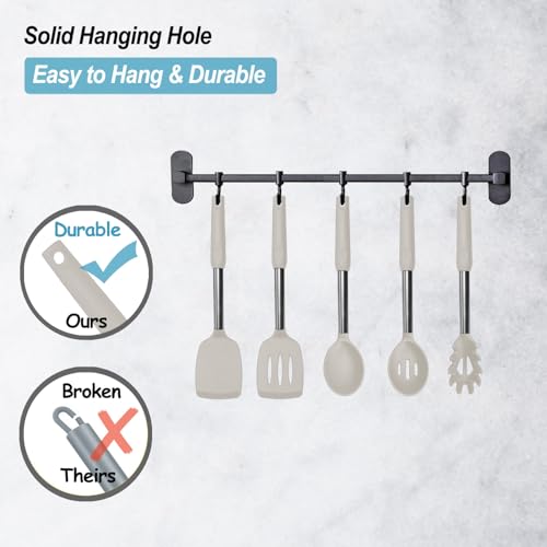 Silicone Spatula and Cooking Spoon (5 Count)