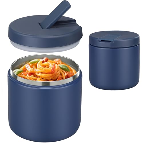 19oz Insulated Vacuum Food Jar with Buckle Lid Wide Mouth Soup Thermo for Hot Food Kids Leakproof Stainless Steel Lunch Container