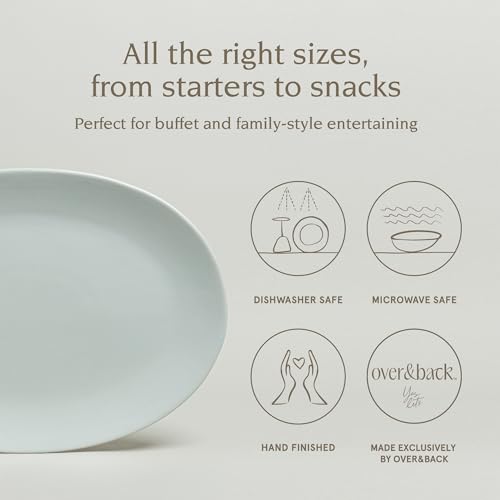 over&back Coupe Stoneware Serving Platter