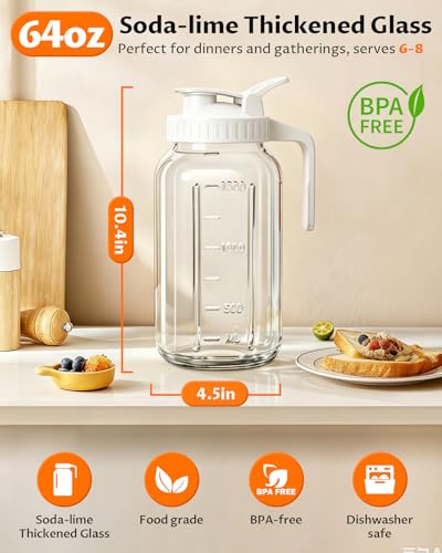 64oz Mason Jar Pitcher