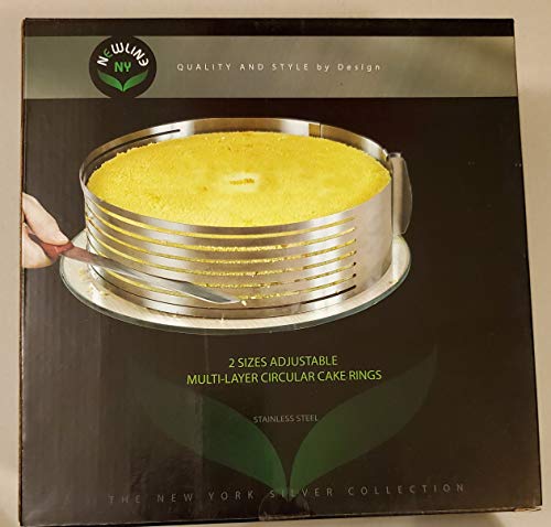 Stainless Steel Mousse Cake Rings 2 Pieces Cakes Slicer Adjustable Multilayer Circular Molding Plating Forming Round Pastry Rings