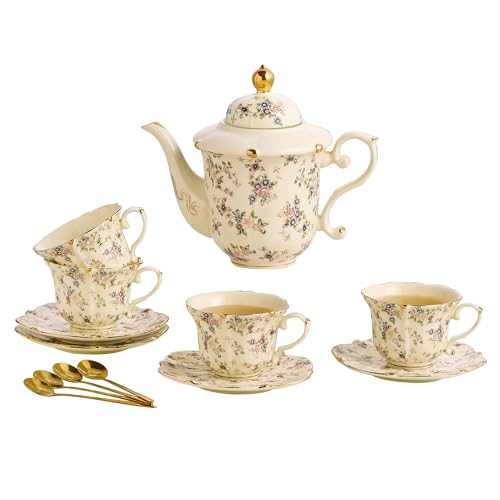 Country Roses Porcelain Tea Set
