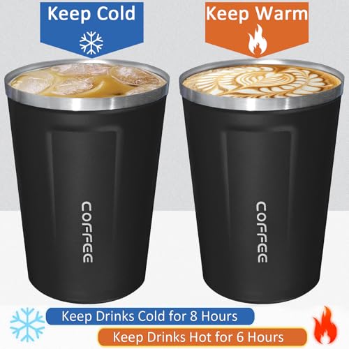 4 Pack Travel Coffee Mug 17oz Insulated Coffee Cup with Lid (4 Count)
