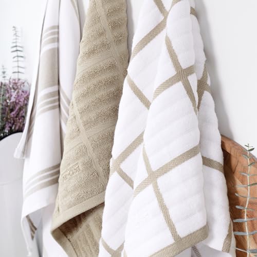 Solid & Coordinate Kitchen Towels (4 Count)