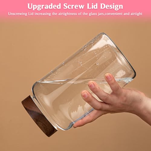 Large Glass Coffee Jars with Spoon