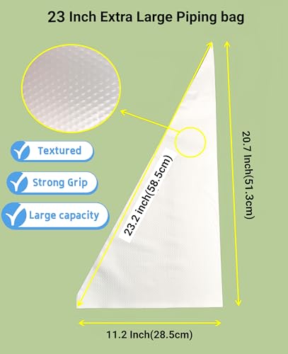 XXL 23 Inch Extra Large Piping Bags 100 Pack (100 Count)