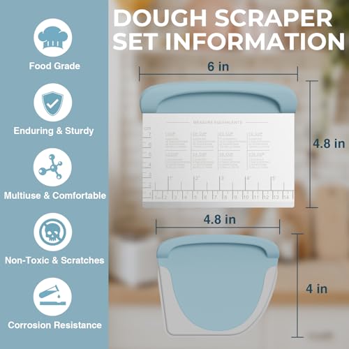Bench Scraper Dough Scraper Bowl Pastry Scraper for Bread Cake Pizza