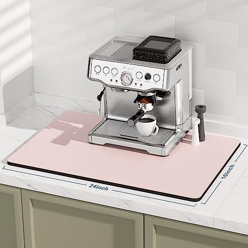 Coffee Mat 16" x 24" Coffee Bar Mats for Espresso Machine Station Accessories and Organizer