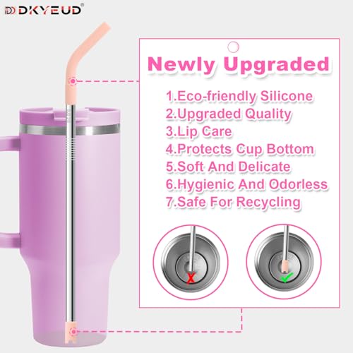 Quality Upgraded 9In Medical Grade 316 Stainless Steel Straws Set 1 PCS with 3 Silicone Accessories