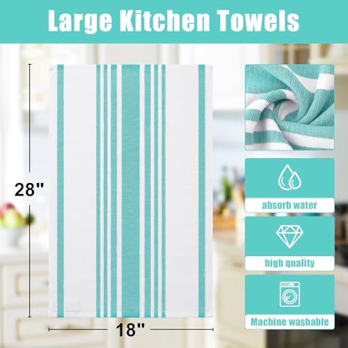Premium Cotton Stripe Kitchen Towels 6 Pack (6 Count)