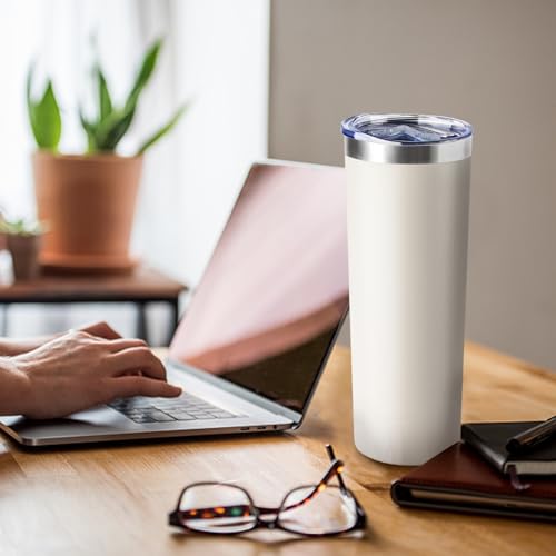20 oz Skinny Tumbler with Lid and Straw (4 Count)