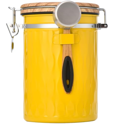Coffee Container with Sealed Cantilever Lid and Scoop (60.8652 Fl Oz)