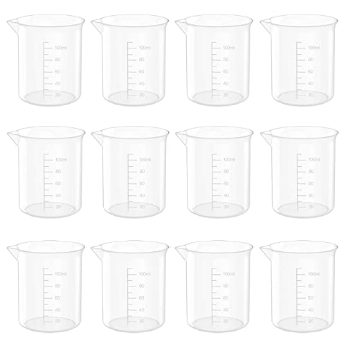 12 Pcs 10 Oz Transparent Experiment Measuring Cup