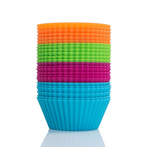 Silicone Cupcake Baking Cups Muffin Liners Reusable Silicon Muffin Tin Non