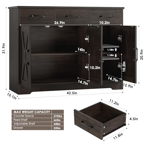 Kitchen Buffet Cabinet with Storage