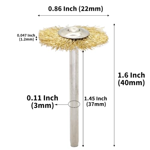 20PCS T Shaped Brass Wire Brushes