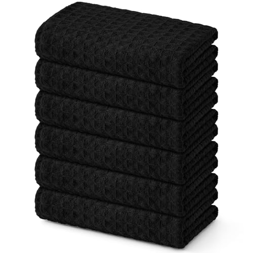Microfiber Waffle Weave Kitchen Towels (6 Count)