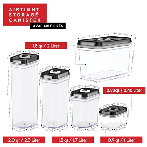 Set of 6 Mini Airtight Food Storage Containers with Lids (6 Count)