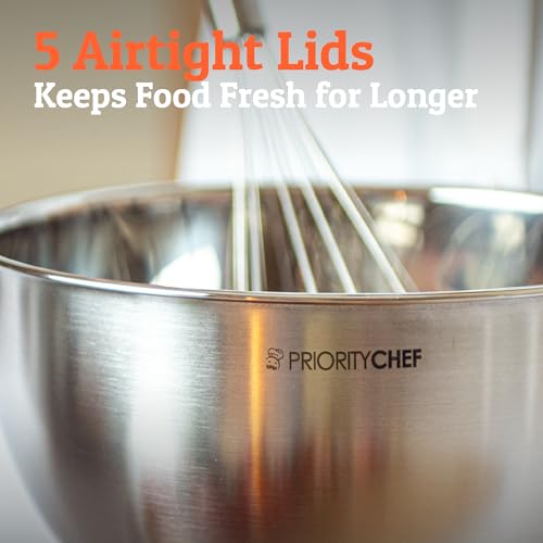 Premium Mixing Bowls With Lids Set (5 Count)