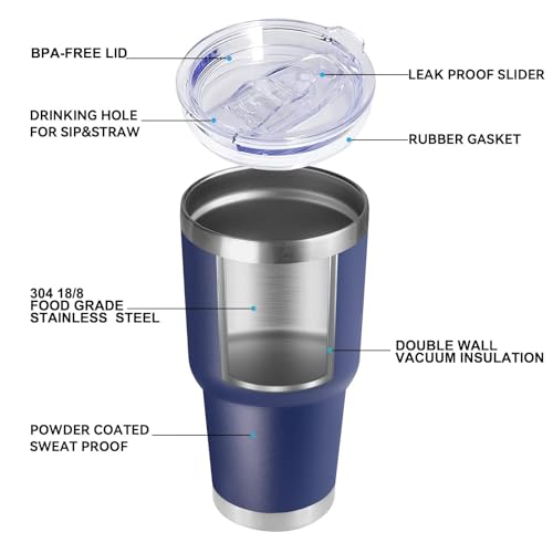 30oz Tumbler Bulk with Lid and Straw (8 Count)