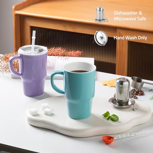 Sweejar Ceramic Tea Cup with Lid