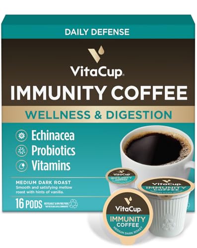 Immunity Medium Dark Roast Coffee Pods (16 Count)
