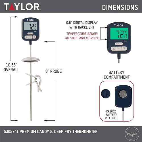 Digital Programmable Candy and Deep Fry Thermometer