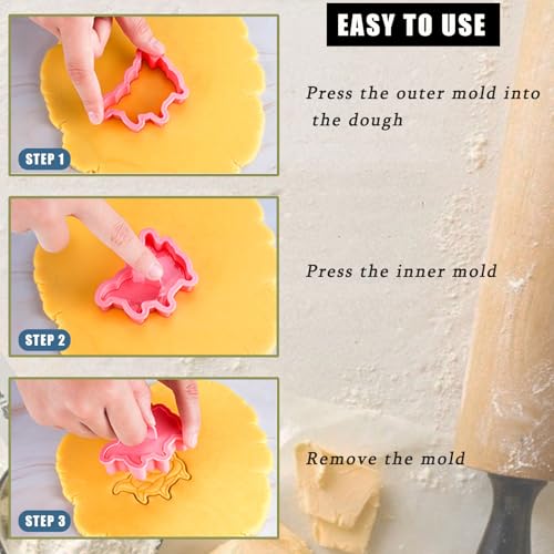 8 Pcs Unicorn Cookie Cutters Set Baking Molds 3D Unicorn Press type Cookie Cutter for Baking