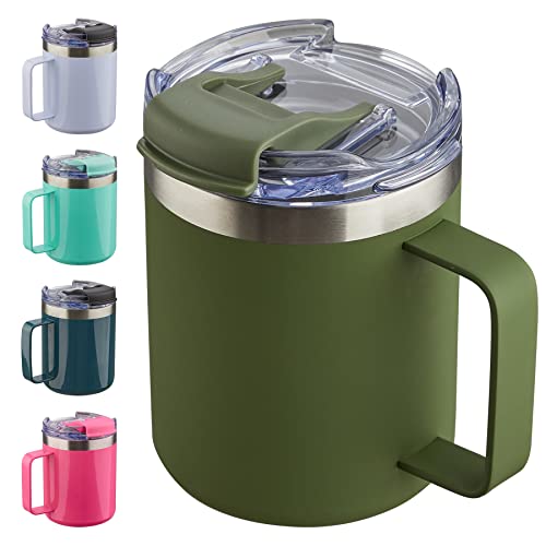 12oz Insulated Travel Coffee Mug with Handle