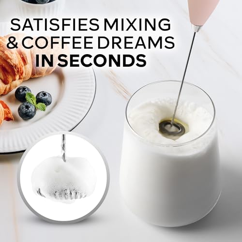 Powerful Milk Frother Wand With Duracell Batteries