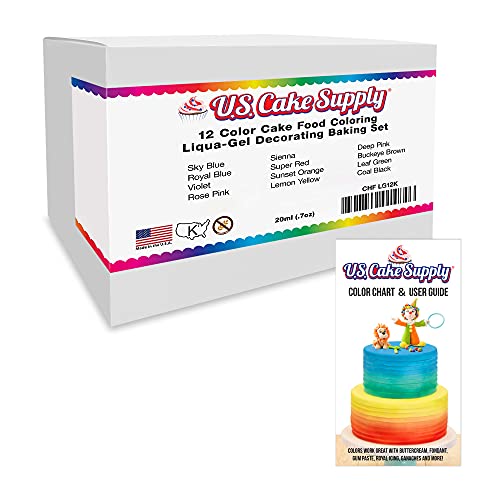 12 Color Cake Food Coloring Liqua (9 Fl Oz)