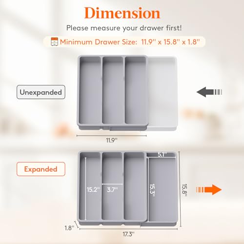 Utensil Organizer for Kitchen Drawer