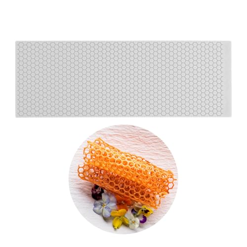 3D Hollow Out Lace Mold Honey Shape Cake Mold Decorative Lace Mat Sugar Craft Silicone Pad Honeycomb Fondant Moulds Decorating Tools Baking