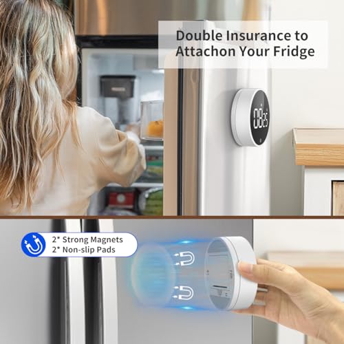 Digital Magnetic Kitchen Timer & Stopwatch with LED Display