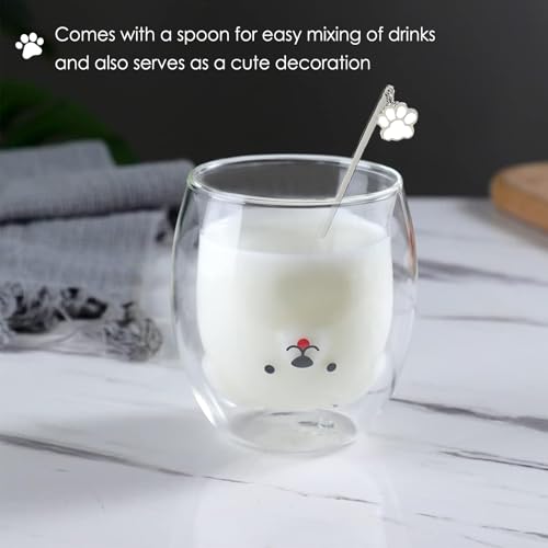Dog Mug Cute Mugs Glass Double Wall Insulated Glass Espresso Cup