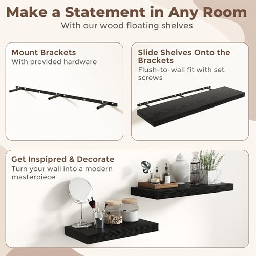 72 Inch Floating Shelves