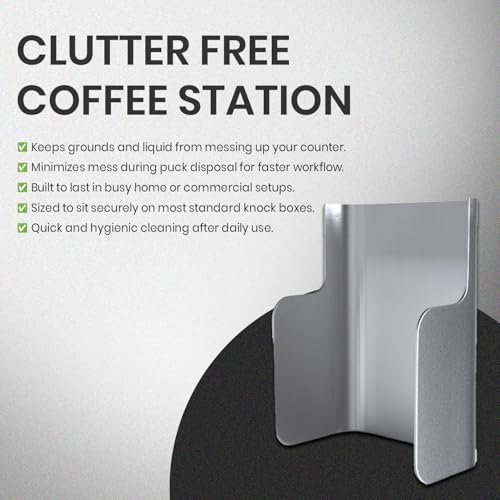 Stainless Steel Knock Box Splash Guard for Espresso Machine
