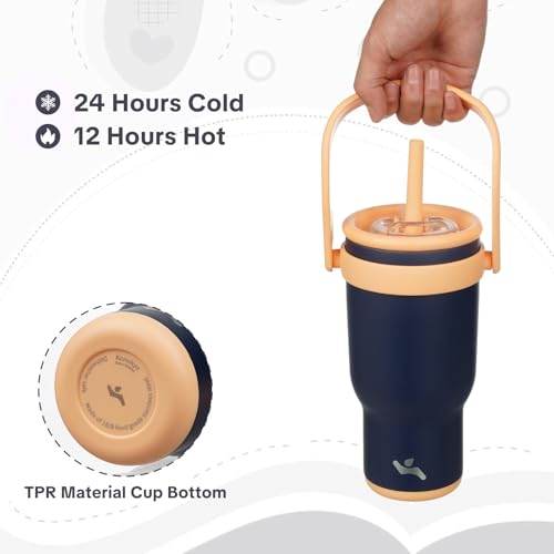 30 oz Tumbler with Handle and Straw