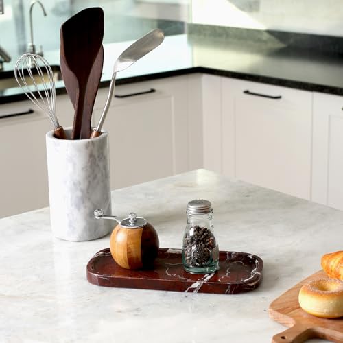 Marble Tray 10"x5" Marble Vanity Tray for Bathroom Countertop Kitchen Sink
