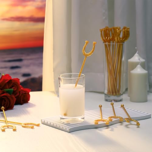 Horseshoe Drink Stirrers 6 Inch Plastic