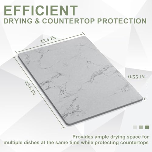Large Stone Drying Mat for Kitchen Counter