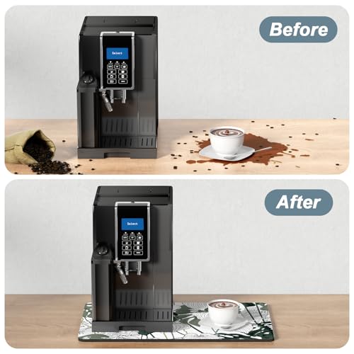 Coffee Mat 12" x 19" Cute Coffee Bar Mats for Espresso Machine Station Accessories and Organizer
