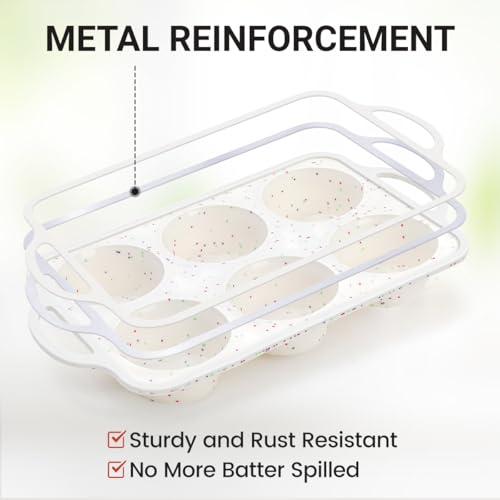 Silicone Muffin Pans for Baking (2 Count)
